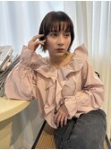 顔まわりレイヤーボブ