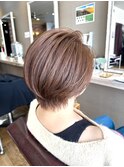インナーカラーショートカットショートボブハイライトメッシュ