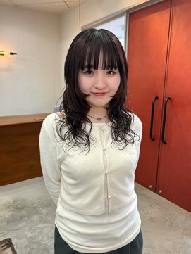 ヘアー バトン(hair vaton) ワイドバングレイヤーパーマ