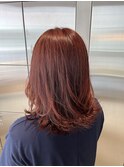 アプリコットオレンジ×夏くびれヘア愛されヘア