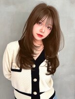 ロンド ジュルード 名古屋(Lond jeloud) シースルーバングと大人可愛いロングレイヤー 韓国ヘア レイヤー