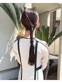 綺麗めタイトポニーヘアセット
