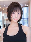 ショート/レイヤーボブ/顔周りレイヤー/黒髪