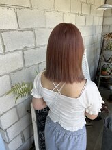 ニキ ヘアー ネイル 子安店(niki hair, nail) ピンクベージュのぱつっとボブ