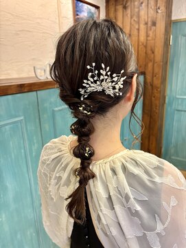 ヘアー デザイナーズ クルー ドルフィン(HAIR DESIGNERS CREW dolphin) 編み下ろしヘア