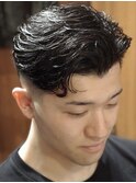 30代メンズショートフェード刈り上げシェービング表参道理容室