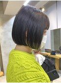 調布ショートボブレイヤーミディアムウルフレイヤーボブ前髪あり