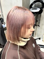 エリマ 調布(elima)&nbsp;レディースダブルカラーペールピンク顔まわりレイヤーカット調布