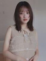 タス(tas) 透明感ナチュラルレイヤーミディ/チョコレートカラー