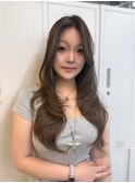 トレンド韓国ヘア*ハッシュカット×シアーベージュ