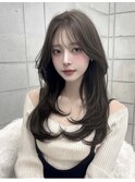 グレージュカラー × 韓国巻き