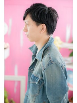 ミック ヘアアンドビューティー 大山店(miq  Hair&Beauty) 男らしい黒髪×ツーブロックの辛口ショート