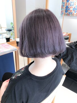 デイズ(days) Aラインスリークボブワンレングス　パープルアッシュカラー