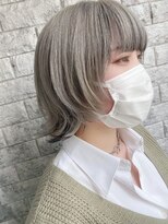 リアイス(Re:ICE) ミニウルフ/くすみブルー/流れるレイヤー/インナーハイライト