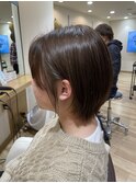 ショートボブ×イヤリングカラー