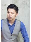 スーツにあう ビシッと七三ツーブロック