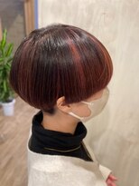 ヘアーリゾートガーデン 南林間店(Hair Resort Garden)&nbsp;パッツンがモードな刈り上げマッシュショート/ニュアンスカラー