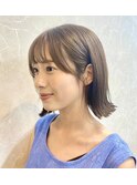 大人女性20代30代/くびれヘア/外ハネボブミディ/小顔カット