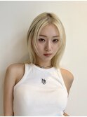 【MINX RICCa-ミンクスリッカ-】レイヤー×韓国風ハイトーンボブ