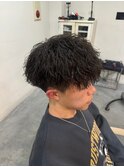 ツイストスパイラルパーマツイストパーマメンズマッシュパーマ
