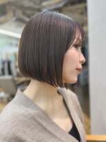 似合わせカット　前下がりボブ　前髪　メルティーカラー　銀座