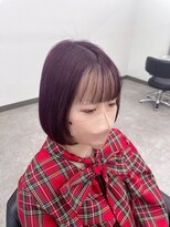 ガルボヘアー 桟橋店(garbo hair)&nbsp;ラベンダーカラーつや髪インナーホワイトベージュ