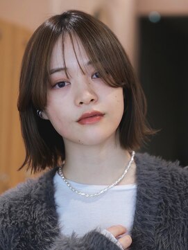 ガーデンヨコハマエスト(GARDEN YOKOHAMA est) イメチェン　外ハネボブ　美髪　ワイドバング　ミディアム　前髪