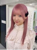 14786ブリーチ＆ダブルカラーベビーピンクホワイトピンク