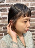 ツヤ髪×前下がりボブ
