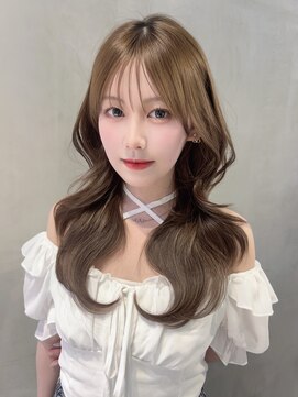 アルバム 池袋(ALBUM) 韓国ヘア顔周りレイヤーオリーブベージュミルクティー_F50863