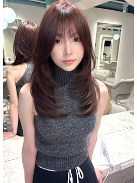 レイラバイアフロート 吉祥寺(Lila by afloat) レイヤーカット前髪顔まわり小顔シルエット￥秋冬暖色カラー