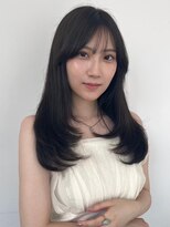 ユーフォリア エヌ 池袋サンシャイン通り店(Euphoria +n)&nbsp;シースルーバング ロングヘア 透け感ブラウン