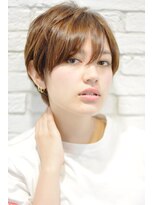 エス ヘアメイク スペース(es hair make space)&nbsp;うざめバング　ショート　甘×辛　［es武蔵小山］