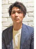 刈り上げセンターパートフェザーパーマサーフカールr