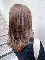 モルニ(MORNI)&nbsp;ショコラベージュ_マロンベージュ Aラインボブ かきあげ