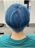 □デザインカラーレイヤーカットウエットヘアメンズライク