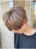 ミルクティーベージュ/メンズカット/メンズパーマ/波巻きパーマ
