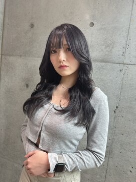 ロンド レア 天神大名店(Lond Le’a) ダブルカラーラベンダーグレー透明感カラー暗髪グレージュ韓国