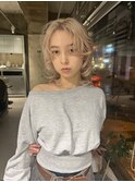 シルクブロンドくるくる巻きhair