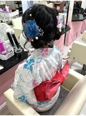 【浴衣着付けヘアセット】ツインお団子/お祭り/大阪・梅田駅