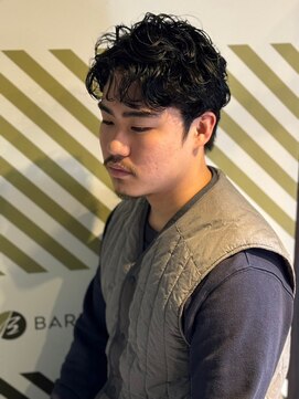 バーバーバー アカバネ(BARBER-BAR AKABANE) 男らしいアップスタイル×メンズパーマ 無造作/ワイルド#1