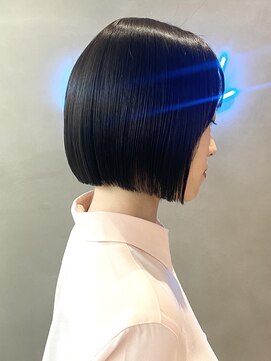 ロンドアジュール 横浜(Lond azur) イメチェン外ハネボブ美髪ワイドバング/ショートボブ髪質改善