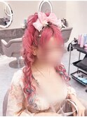 盛り髪風ハーフアップ/心斎橋ヘアセット