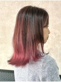 ミディアムヘア/デザインカラー/フェイスフレーミング/YM92
