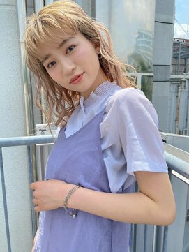 ゲーム 天神(GAME) ダブルカラー/ケアブリーチ/ミルクティーベージュ/レイヤー/天神