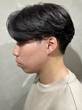 ニコ トウキョウ ヨコハマ(nico) メンズセンターパートウルフセンターパートニュアンスパーマ襟足