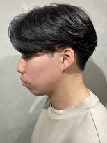 ニコ トウキョウ ヨコハマ(nico) メンズセンターパートウルフセンターパートニュアンスパーマ襟足