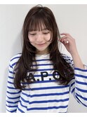 シースルーバング×ナチュラルレイヤーロング