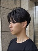 ニュアンスパーマ/センターパートショート/センターパート