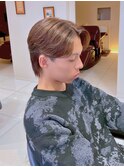 MEN’S/リバースセンターパート/ニュアンスパーマ/由比ヶ浜